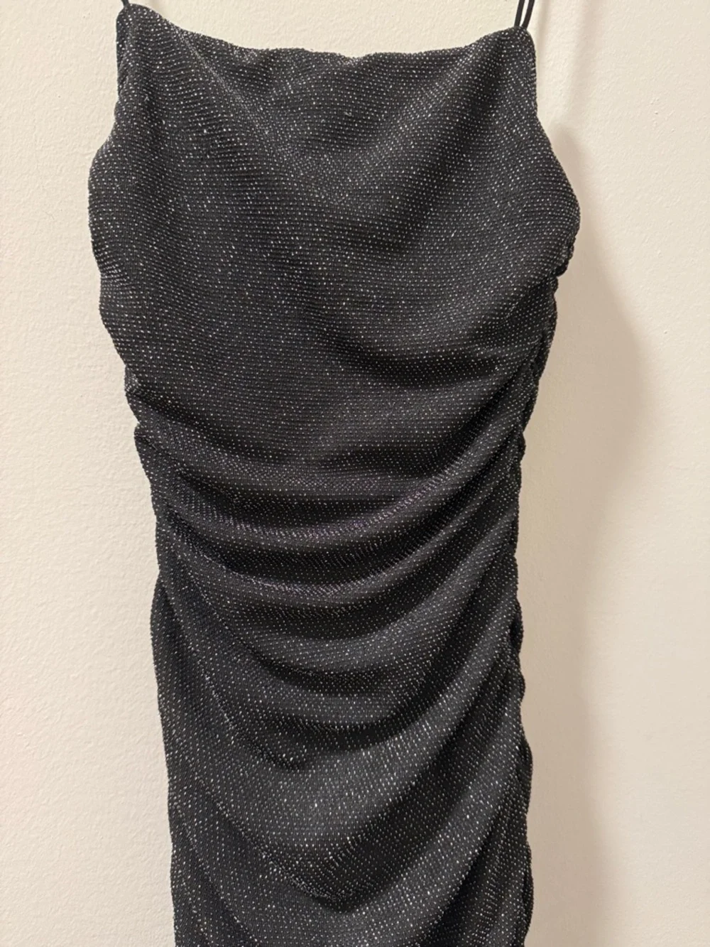 Princess Polly Reeva Ruched Women’s Mini Dress in Black & Silver. Size 0. - Picture 3 of 6